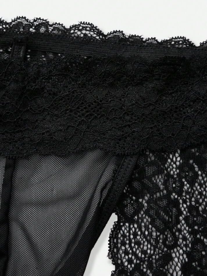 FANDY Men's in Black Lace Waist Low Briefs Underwear